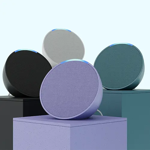 The Amazon Echo Pop is available in four colours.