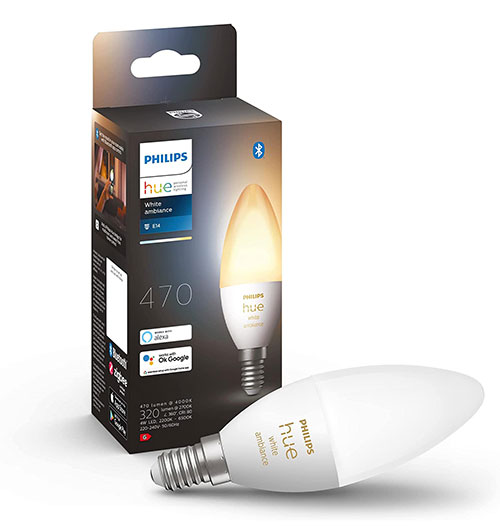 Philips Hue E14 White Ambiance Smart Bulb