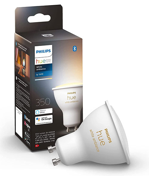 Philips Hue GU10 White Ambiance Smart Bulb