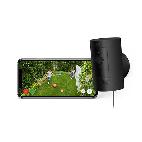 Ring Outdoor Camera Plug-In (Stick Up Cam) Black