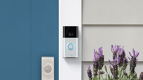 Ring Video Doorbell (2nd Gen) mounted on a door frame.