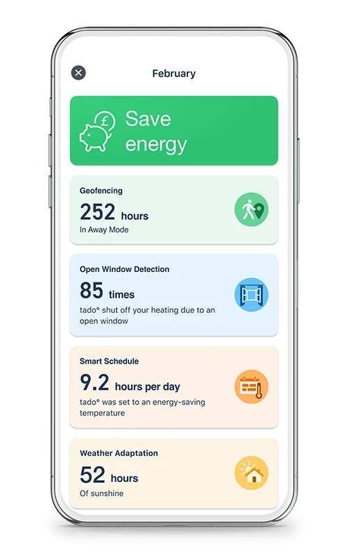 Save energy with the help of the tado° app.